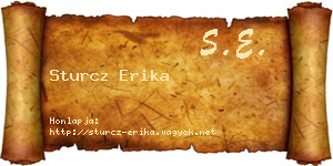Sturcz Erika névjegykártya